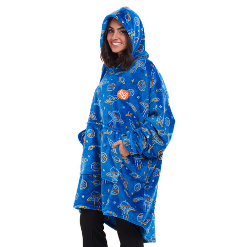 Snuggs Blanket Hoodie Royal Blue Space